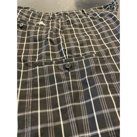 ADIDAS Golf Men's NWOT black and white plaid shorts 34 - Picture 8 of 8